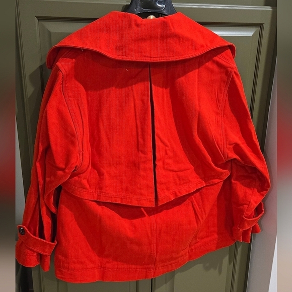 C- Free People Highlands Solid Peacoat/Jacket in High Risk Red NWT - Picture 6 of 8